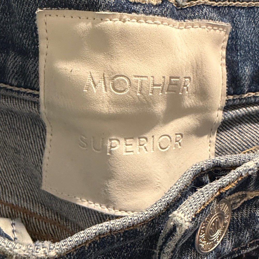 MOTHER distressed and cropped high-waisted Study Hover - Picture 2 of 9